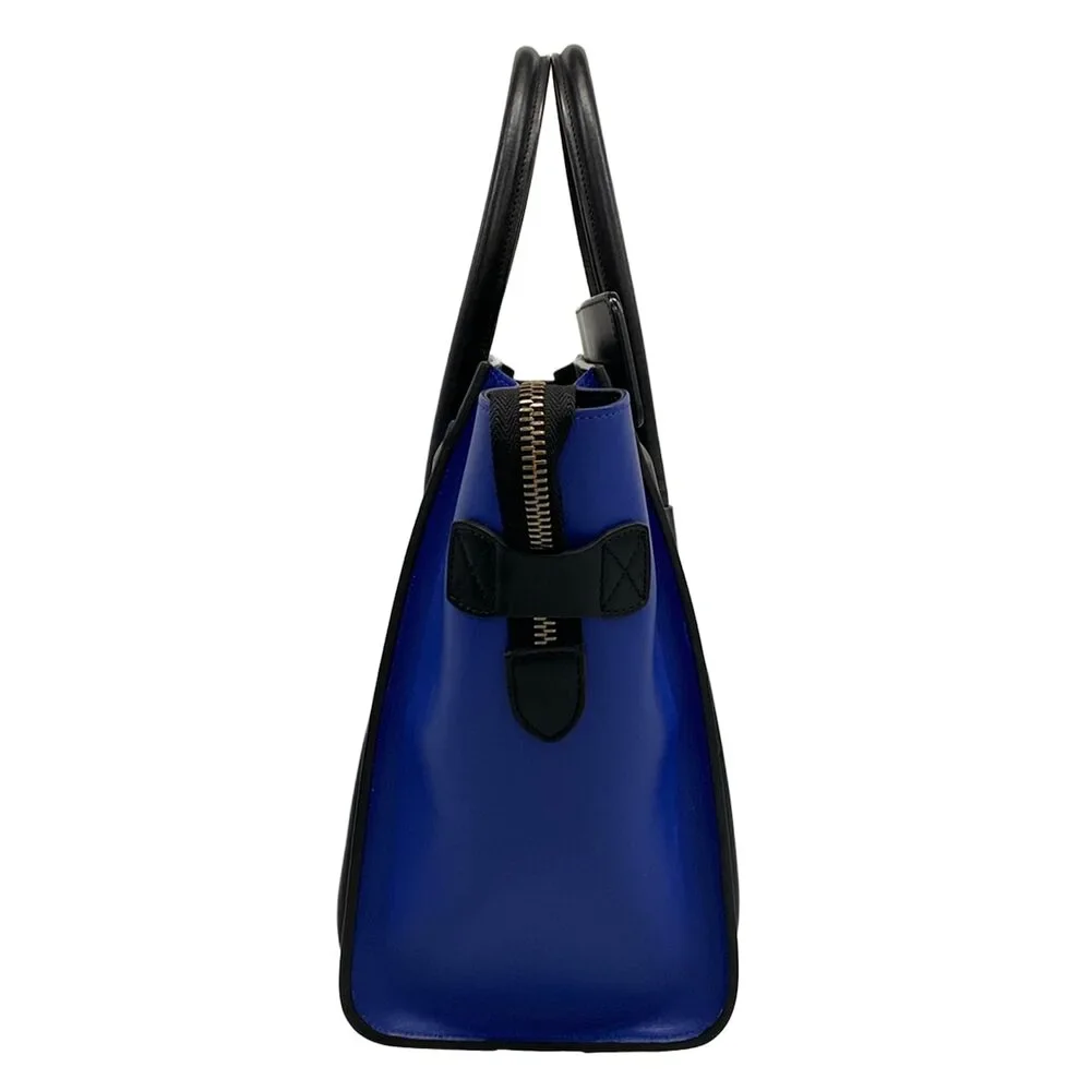 Celine Luggage Micro Shopper Handbag Gray Beige Blue Black